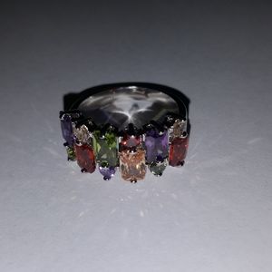 Multi gemstone ring